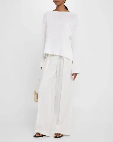 Another Tomorrow Draped Knit Sweater | Thumbnail 2