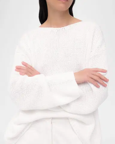 Another Tomorrow Draped Knit Sweater | Thumbnail 6
