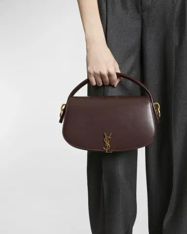 Saint Laurent Voltaire YSL Flap Top-Handle Bag in Leather | Thumbnail 4 Saint Laurent Voltaire YSL Flap Top-Handle Bag in Leather | Thumbnail 4