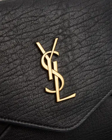 Saint Laurent Large YSL Envelope Pouch Clutch Bag in Leather | Thumbnail 5 Saint Laurent Large YSL Envelope Pouch Clutch Bag in Leather | Thumbnail 5