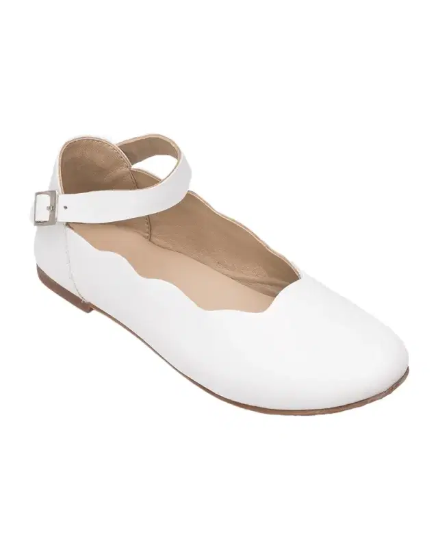 Elephantito Girl 's Ondia Metallic Leather Ballerina Flats