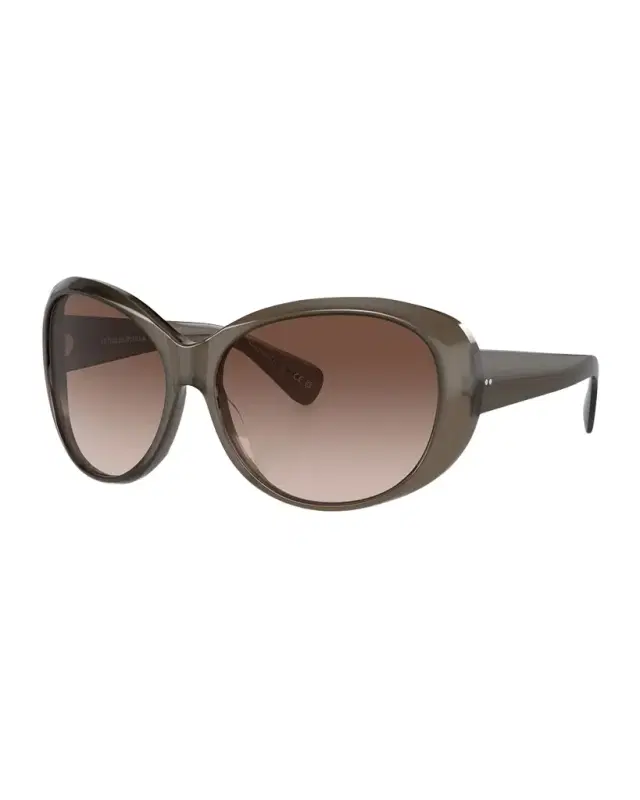 Oliver Peoples Maridan Gradient Acetate & Plastic Round Sunglasses