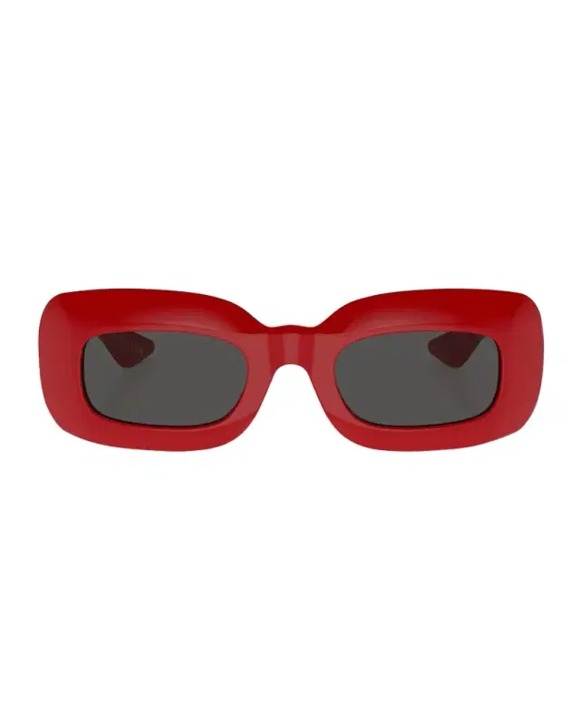 Khaite x Oliver Peoples Beveled Acetate Rectangle Sunglasses