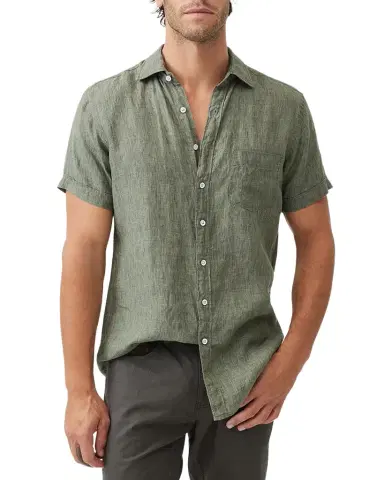 Rodd & Gunn Men's Palm Beach Linen Short-Sleeve Shirt | Thumbnail 1 Rodd & Gunn Men's Palm Beach Linen Short-Sleeve Shirt | Thumbnail 1