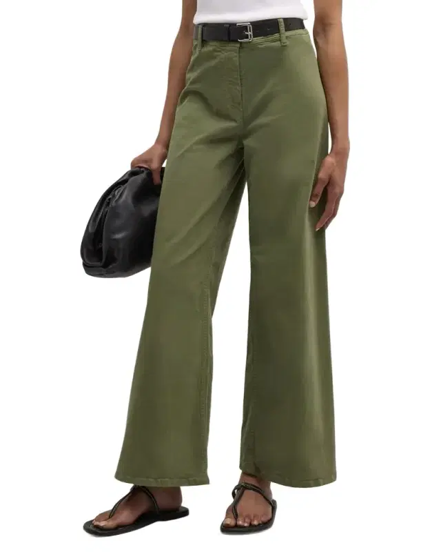 Nili Lotan Megan Brushed Stretch Wide Leg Pants