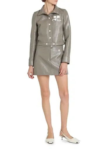 Courrèges Women's Vinyle Reedition Jacket - Light Mocha | Thumbnail 2