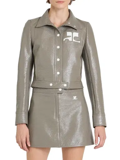 Courrèges Women's Vinyle Reedition Jacket - Light Mocha | Thumbnail 3