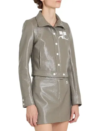 Courrèges Women's Vinyle Reedition Jacket - Light Mocha | Thumbnail 4