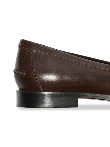 aeyde Women's 25MM Leather Penny Loafers - Moka - Size 8.5 | Thumbnail 5