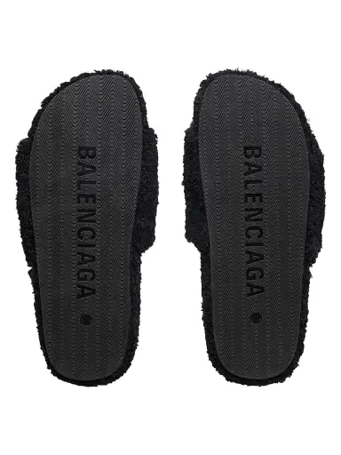 Balenciaga Men's x NBA Collaboration Furry Open Mules | Thumbnail 4 Balenciaga Men's x NBA Collaboration Furry Open Mules | Thumbnail 4