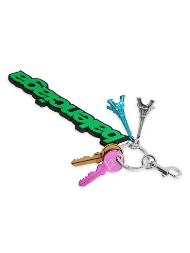 Balenciaga Women's Biker Charm Keychain - Green Black | Thumbnail 2