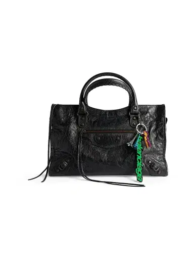 Balenciaga Women's Biker Charm Keychain - Green Black | Thumbnail 4
