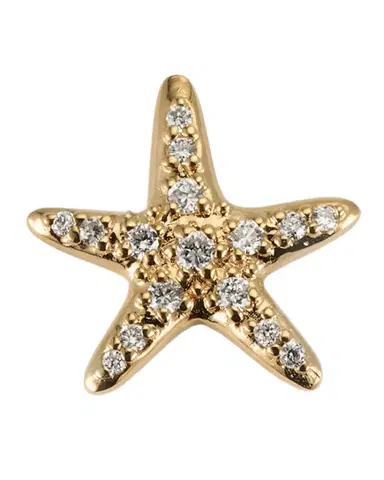 Sydney Evan 14K Yellow Gold Starfish Stud Earring, Single | Thumbnail 1 Sydney Evan 14K Yellow Gold Starfish Stud Earring, Single | Thumbnail 1