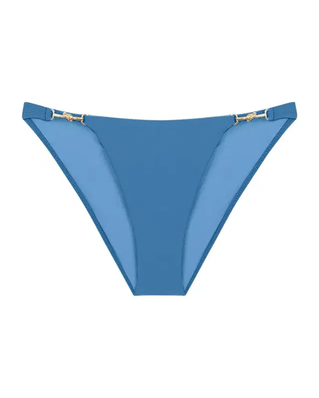 Solid Cora Detail Full Bikini Bottoms