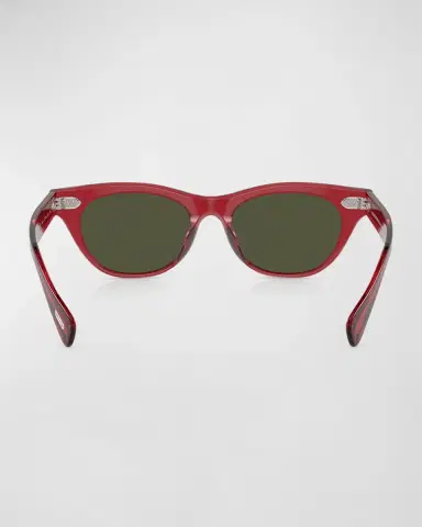 Oliver Peoples Avelin Havana Acetate Butterfly Sunglasses | Thumbnail 4