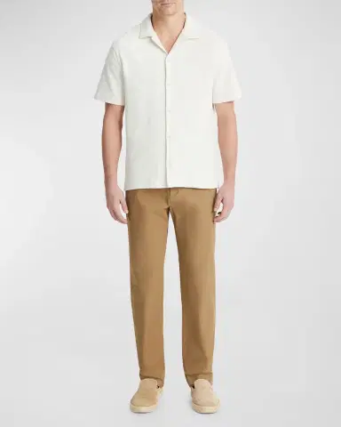 Vince Men's Stretch Boucle Camp Shirt | Thumbnail 2