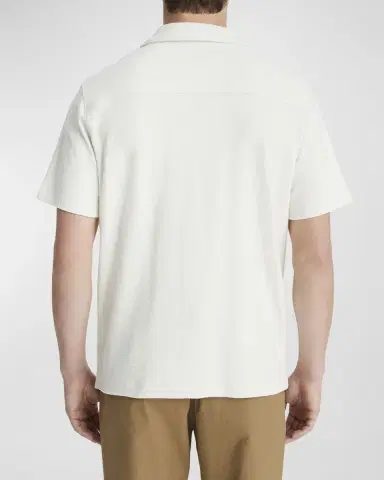 Vince Men's Stretch Boucle Camp Shirt | Thumbnail 3