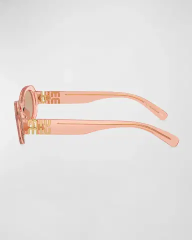 Miu Miu Logo Acetate Oval Sunglasses | Thumbnail 2