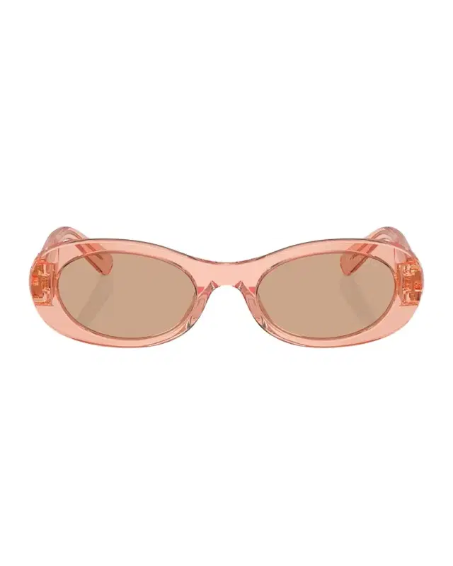 Miu Miu Logo Acetate Oval Sunglasses