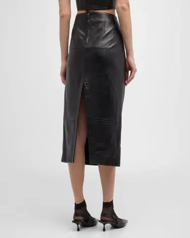 Marc Jacobs Leather Slim Pencil Midi Skirt | Thumbnail 6 Marc Jacobs Leather Slim Pencil Midi Skirt | Thumbnail 6