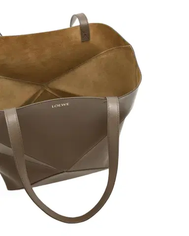 Loewe Puzzle Fold Large Tote Bag in Shiny Leather | Thumbnail 1