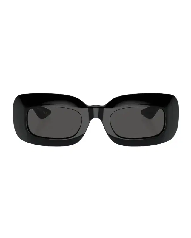 Khaite x Oliver Peoples Beveled Acetate Rectangle Sunglasses