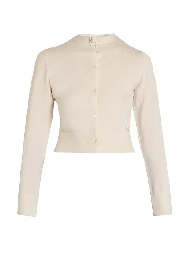 Courreges Women's Merino Wool Cardigan - Light Sand