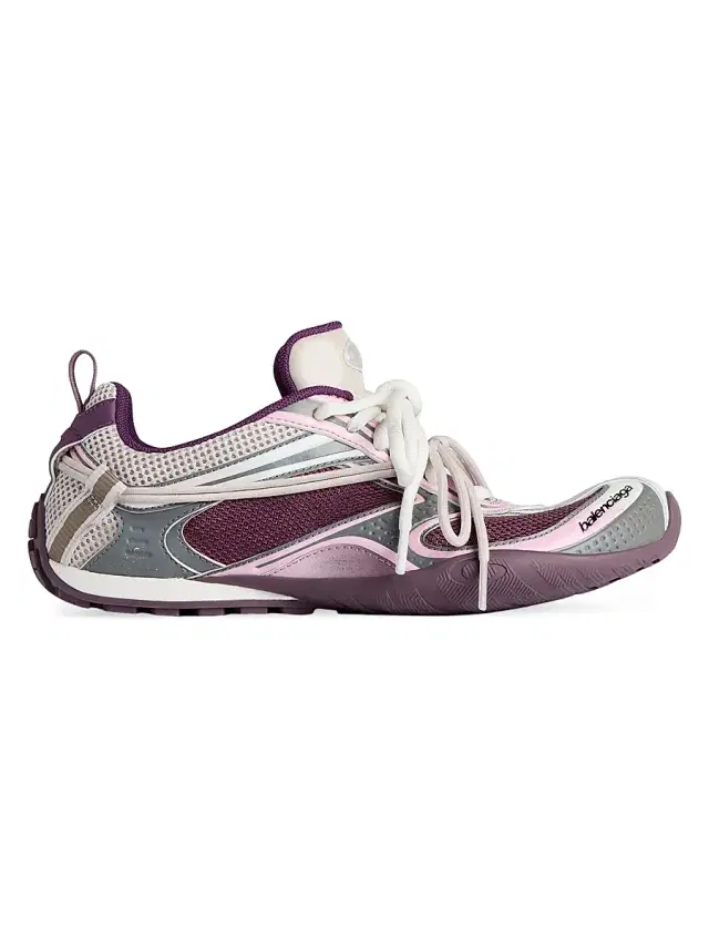 Balenciaga Women's Radar Gradient Lines Sneakers - Purple Grey Pink White