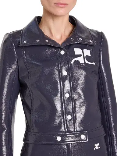 Courrèges Women's Vinyle Reedition Jacket - Denim - Size 10 | Thumbnail 6