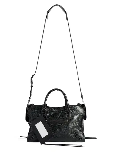 Balenciaga Women's Le City Small Top Handle Bag - Black | Thumbnail 7 Balenciaga Women's Le City Small Top Handle Bag - Black | Thumbnail 7