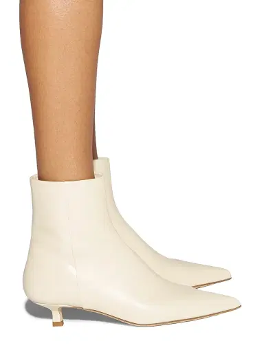 aeyde Women's 35MM Leather Ankle Boots - Creamy - Size 6 | Thumbnail 2 aeyde Women's 35MM Leather Ankle Boots - Creamy - Size 6 | Thumbnail 2