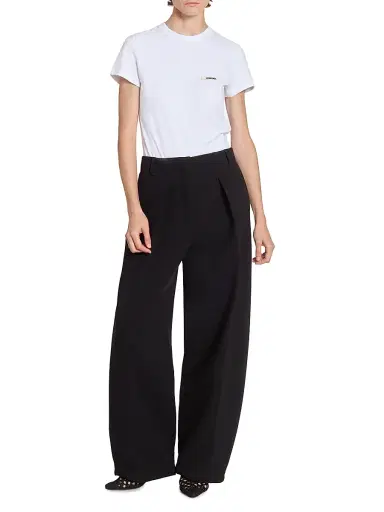 Jacquemus Women's Logo Cotton T-Shirt - White - Size XL | Thumbnail 2