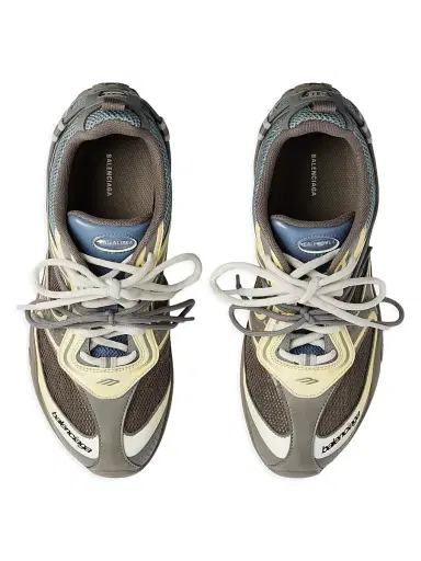 Balenciaga Men's Radar Gradient Lines Sneakers - Brown Blue Yellow Grey | Thumbnail 2