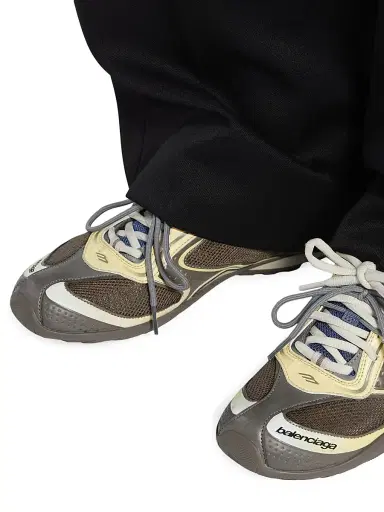 Balenciaga Men's Radar Gradient Lines Sneakers - Brown Blue Yellow Grey | Thumbnail 6