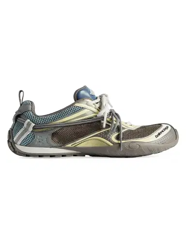 Balenciaga Men's Radar Gradient Lines Sneakers - Brown Blue Yellow Grey | Thumbnail 1