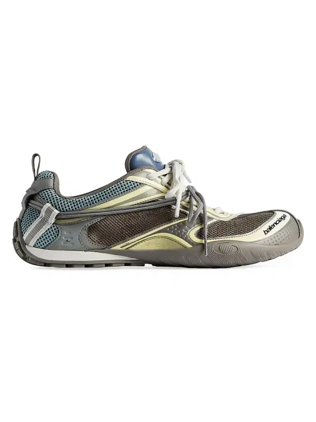 Balenciaga Men's Radar Gradient Lines Sneakers - Brown Blue Yellow Grey