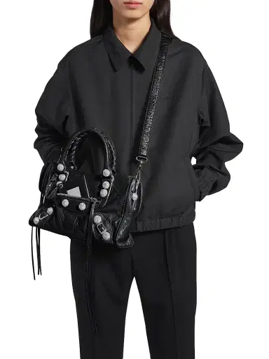 Balenciaga Women's Le City Small Giant Studs Top Handle Bag with Rhinestones | Thumbnail 3 Balenciaga Women's Le City Small Giant Studs Top Handle Bag with Rhinestones | Thumbnail 3