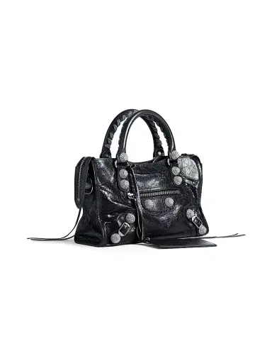 Balenciaga Women's Le City Small Giant Studs Top Handle Bag with Rhinestones | Thumbnail 4 Balenciaga Women's Le City Small Giant Studs Top Handle Bag with Rhinestones | Thumbnail 4