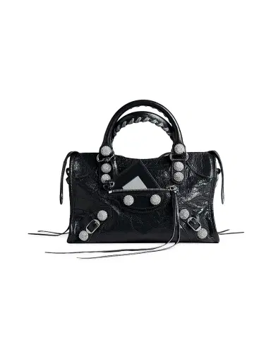 Balenciaga Women's Le City Small Giant Studs Top Handle Bag with Rhinestones | Thumbnail 1 Balenciaga Women's Le City Small Giant Studs Top Handle Bag with Rhinestones | Thumbnail 1