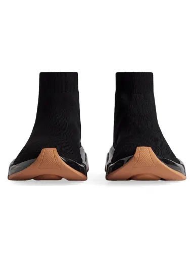 Balenciaga Men's Speed 2.0 Full Clear Sole Knit Sneakers - Black Orange - Size 12 | Thumbnail 3 Balenciaga Men's Speed 2.0 Full Clear Sole Knit Sneakers - Black Orange - Size 12 | Thumbnail 3