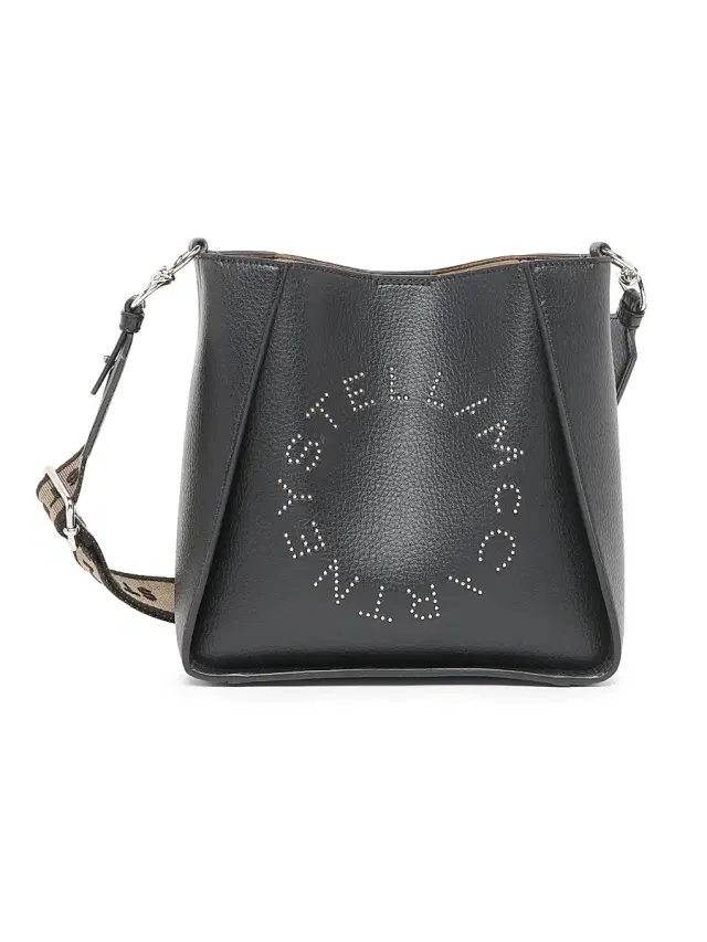 Stella McCartney Women's Studded Logo Shoulder Bag - Black