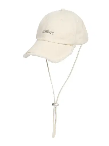 Jacquemus Men's La Casquette Artichaut Frayed Baseball Cap - Off White | Thumbnail 1