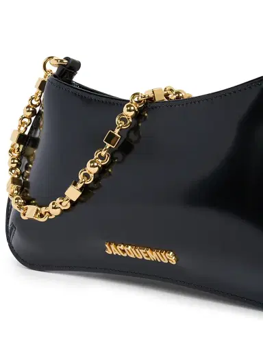 Jacquemus Women's Le Petit Bisou Leather Shoulder Bag - Black | Thumbnail 4 Jacquemus Women's Le Petit Bisou Leather Shoulder Bag - Black | Thumbnail 4