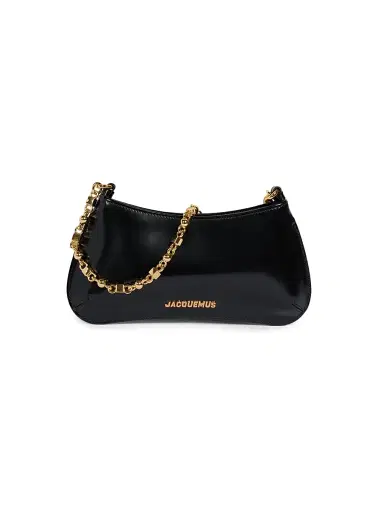 Jacquemus Women's Le Petit Bisou Leather Shoulder Bag - Black | Thumbnail 1 Jacquemus Women's Le Petit Bisou Leather Shoulder Bag - Black | Thumbnail 1