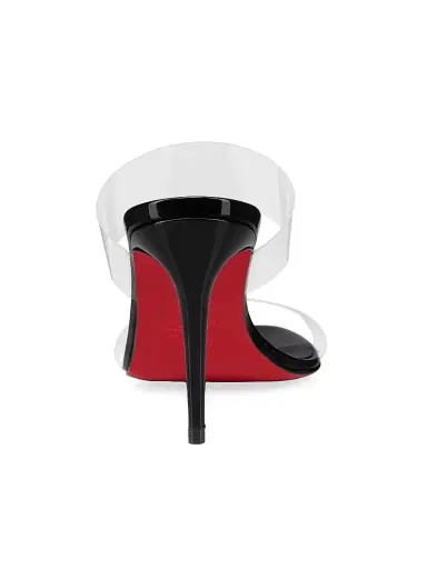Christian Louboutin Women's Just Nothing 85MM Patent Leather Mules - Black | Thumbnail 3