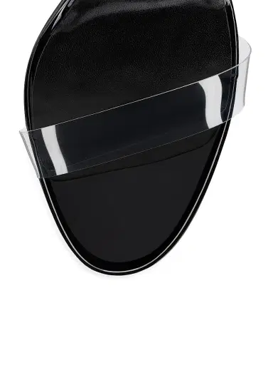 Christian Louboutin Women's Just Nothing 85MM Patent Leather Mules - Black | Thumbnail 4