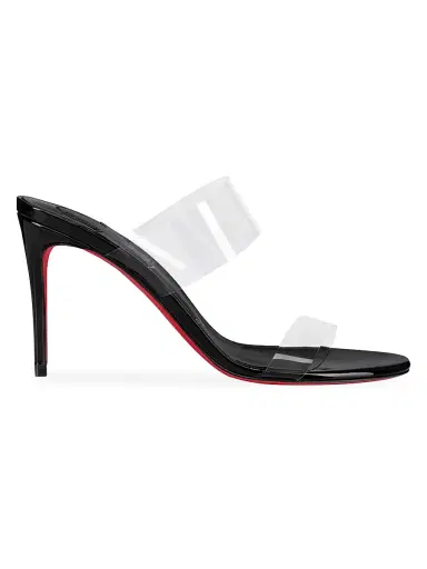 Christian Louboutin Women's Just Nothing 85MM Patent Leather Mules - Black | Thumbnail 1