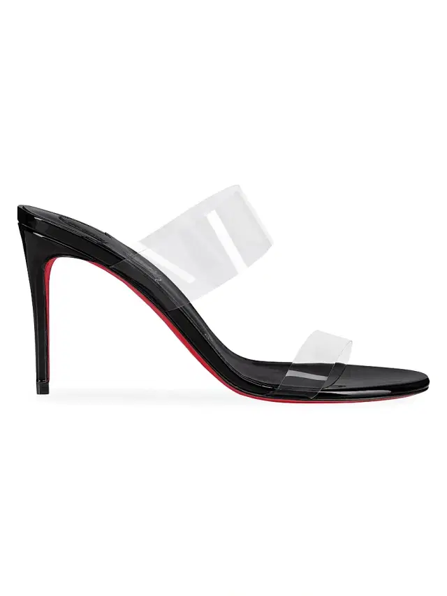 Christian Louboutin Women's Just Nothing 85MM Patent Leather Mules - Black