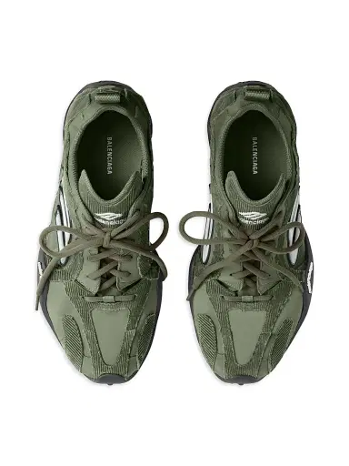 Balenciaga Men's Monday Ultra Sneakers - Khaki White Black - Size 12 | Thumbnail 6
