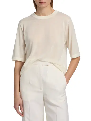 Loulou de Saison Women's Nala Fine Short-Sleeve Top | Thumbnail 3 Loulou de Saison Women's Nala Fine Short-Sleeve Top | Thumbnail 3